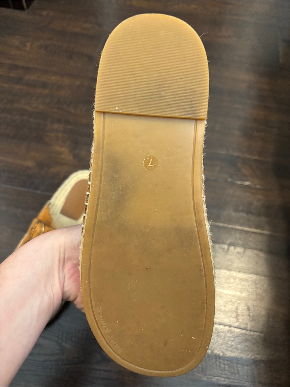 Tory Burch Women's Suede Dual-Buckle Slide Sandals - Tan - Picture 4 of 6